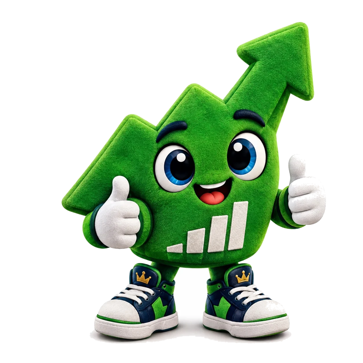 Uppy, der grüne Aufwärtspfeil